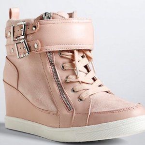 Torrid Blush Pink Wedge Sneakers